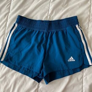 BLUE ADIDAS ATHLETIC SHORTS